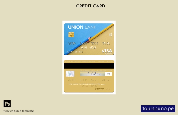 lista para imprimir plantilla de tarjeta visa de Albania Union Bank
